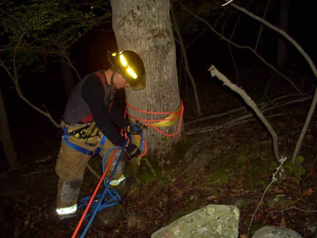 GBFD practice Low Angle Rescue